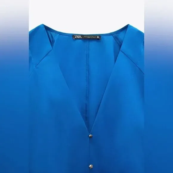 ZARA VOLUMINOUS MINI DRESS - Picture 9 of 9